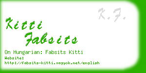 kitti fabsits business card